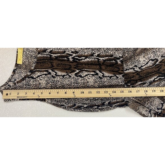 Cynthia Mehra Snake Skin Mini Dress Tunic Sleeveless Size L/XL Uneven Hemline - Picture 6 of 7